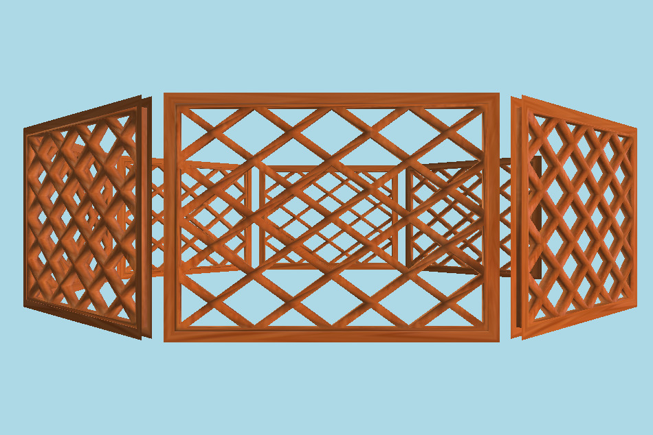 Summer House Window 3d model